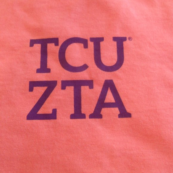 ZTA Sorority Fluo Coral Rainbow T-Shirt - Picture 2 of 9